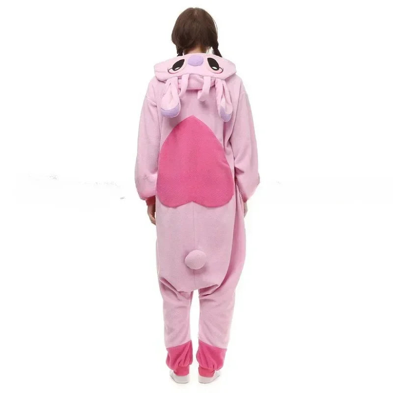 Nexora™ Stitch Kigurumi Onesie Kawaii  Women Pajamas Flannel Warm Soft