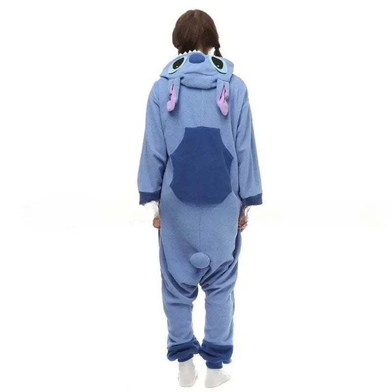Nexora™ Stitch Kigurumi Onesie Kawaii  Women Pajamas Flannel Warm Soft