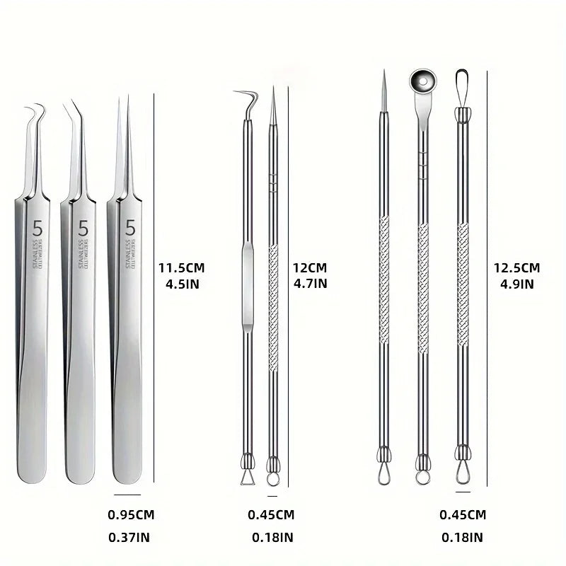 Nexora™ 1/3/8pcs Stainless Steel Blackhead Removal - Tool Set