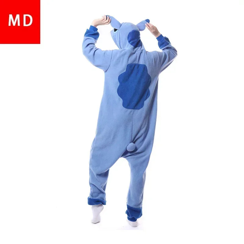 Nexora™ Stitch Kigurumi Onesie Kawaii  Women Pajamas Flannel Warm Soft